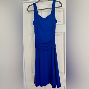 NWT | Rekucci | Sweetheart Neckline Tummy Control Ruched Dress | Blue | Size 10